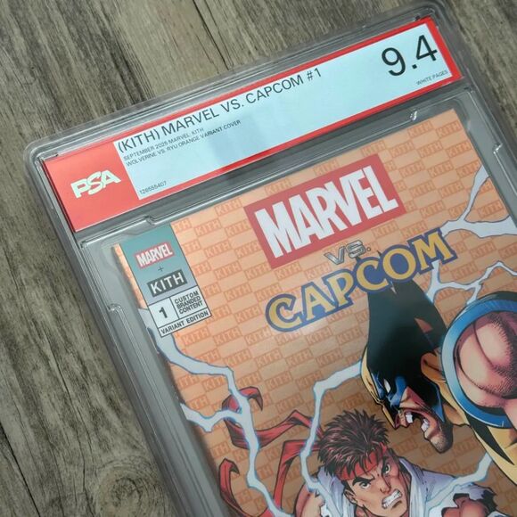 Kith x Marvel Vs Capcom #1 Wolverine Vs Ryu Orange Variant Cover Comic PSA 9.4 - Picture 2 of 4
